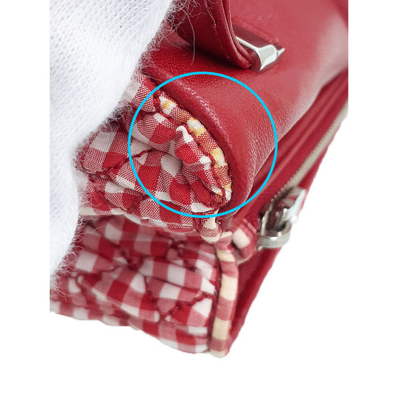 Miu Miu Matelasse Crystal Bijou 2way Bag Rosso - Picture 7 of 9